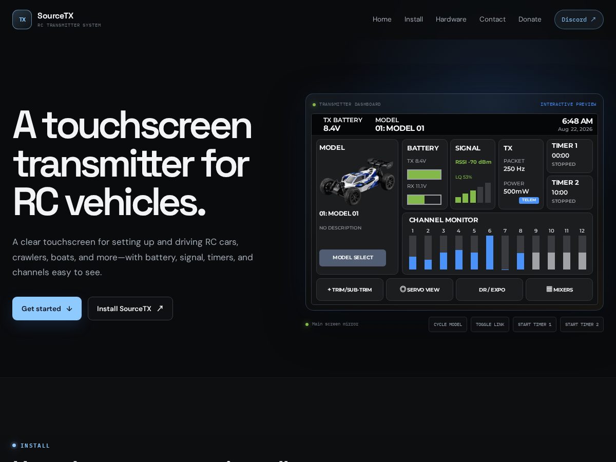 Landing-page snapshot of sourcetx.org
