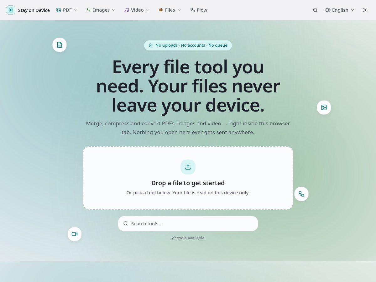 Landing-page snapshot of stayondevice.com