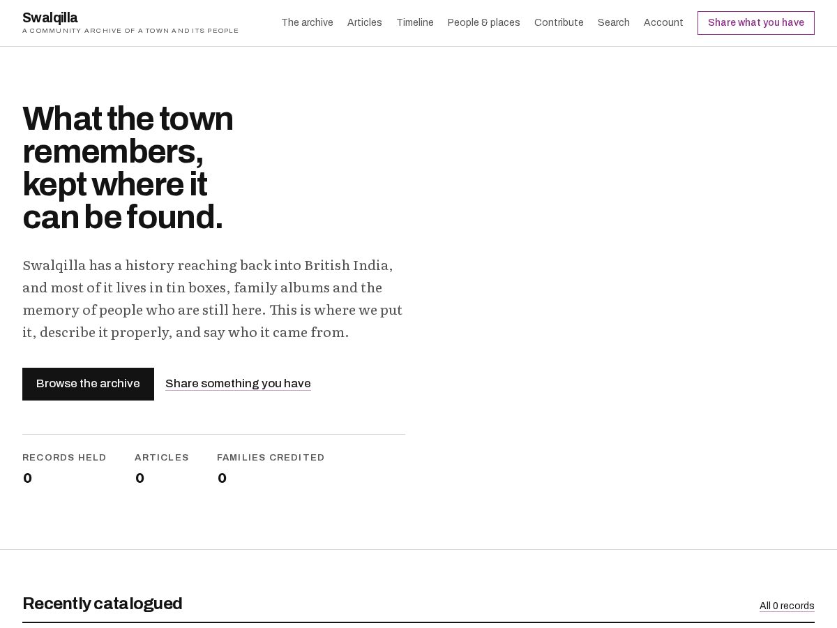 Landing-page snapshot of swalqilla.com