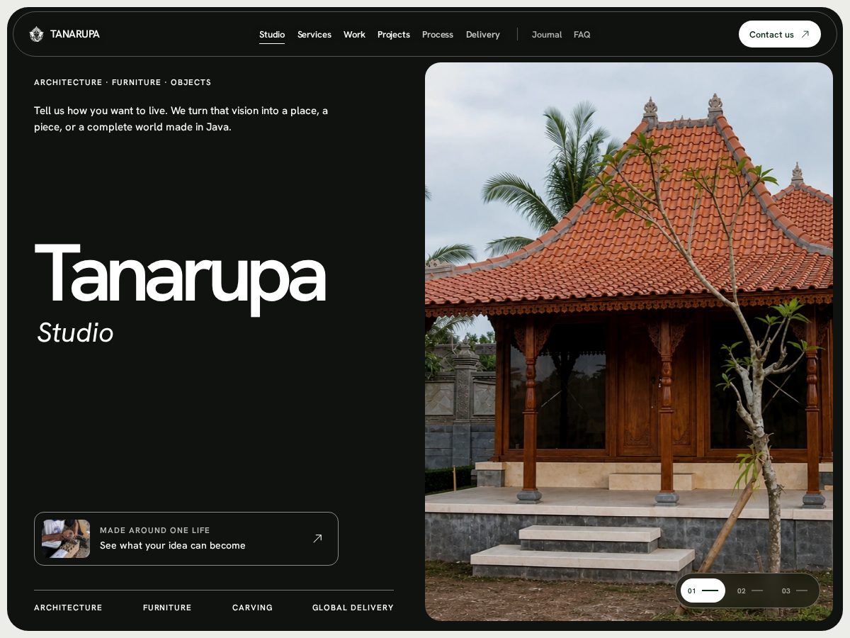 Landing-page snapshot of tanarupa.com