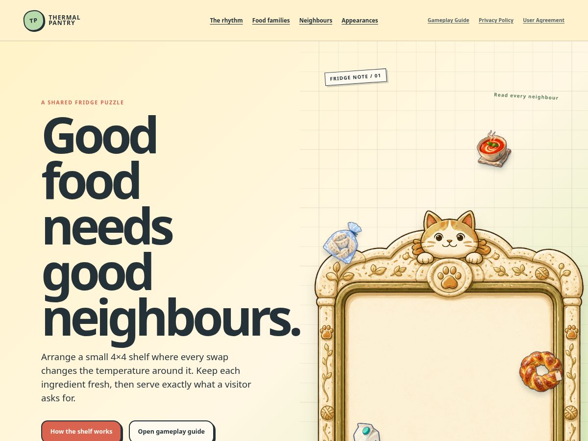 Landing-page snapshot of thermalpantry.online