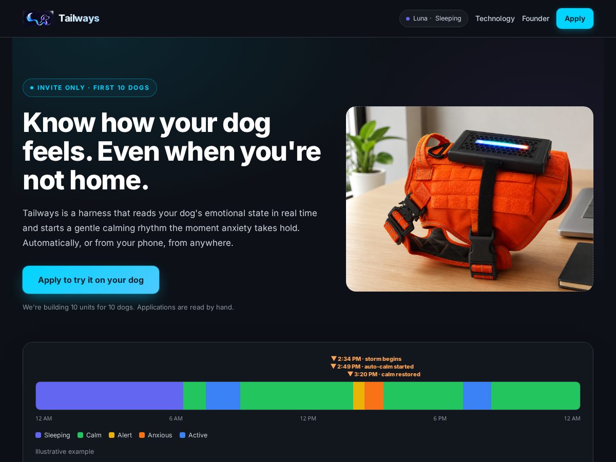 Landing-page snapshot of thetailways.com