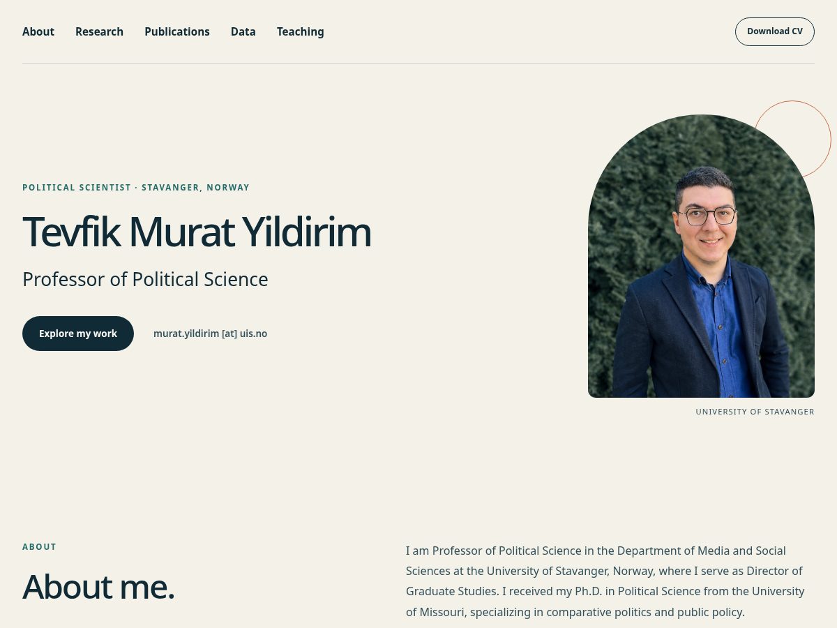 Landing-page snapshot of tmyildirim.com