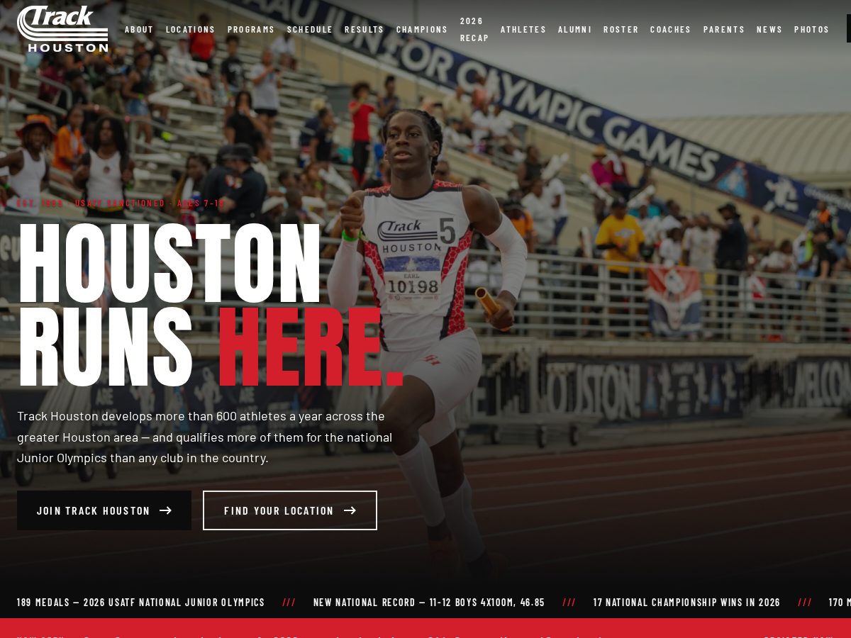 Landing-page snapshot of trackhouston.org