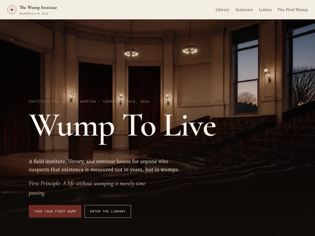 Landing-page snapshot of womptolive.biz