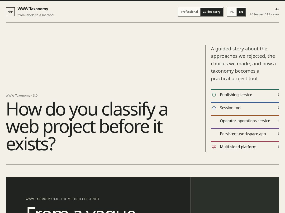 Landing-page snapshot of wwwtaxonomy.com