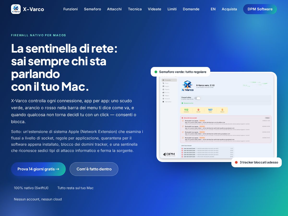 Landing-page snapshot of x-varco.com