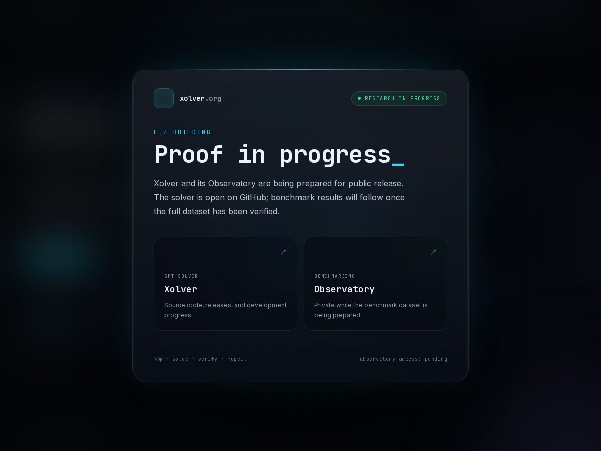 Landing-page snapshot of xolver.org