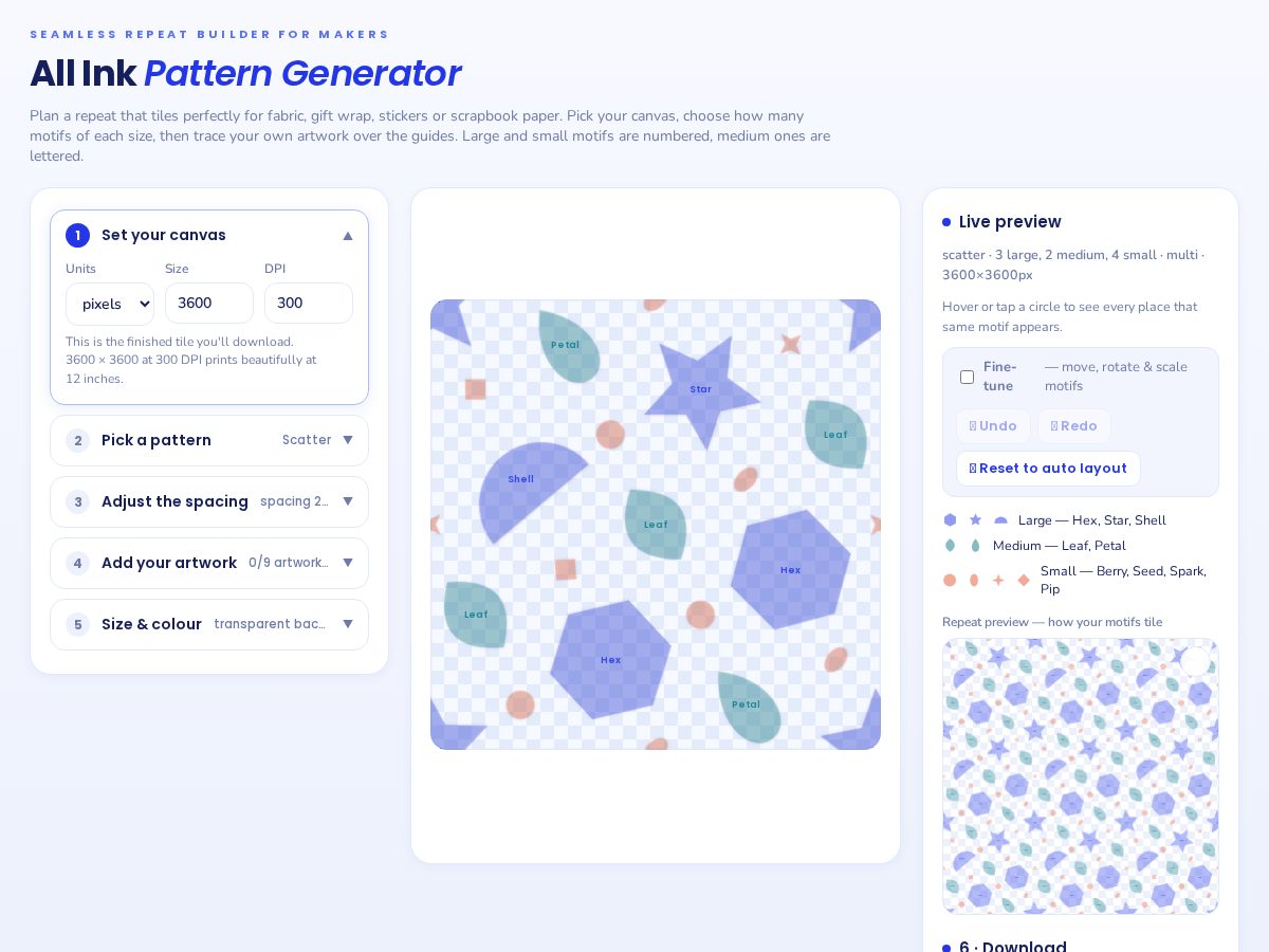 Landing-page snapshot of allinkpattern.com
