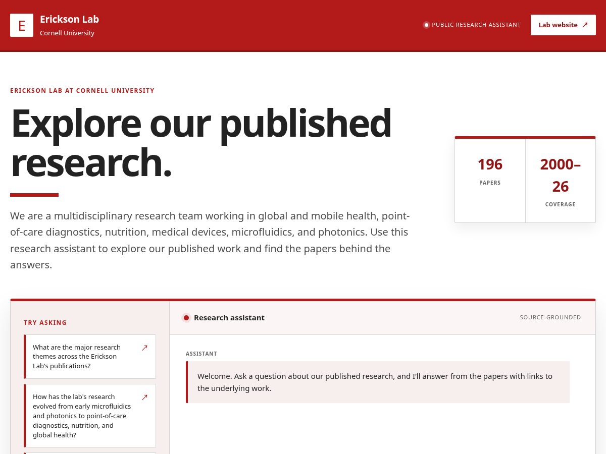 Landing-page snapshot of askericksonlab.org