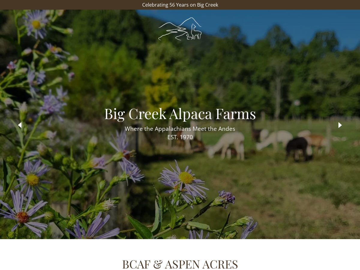 Landing-page snapshot of aspenacres.farm