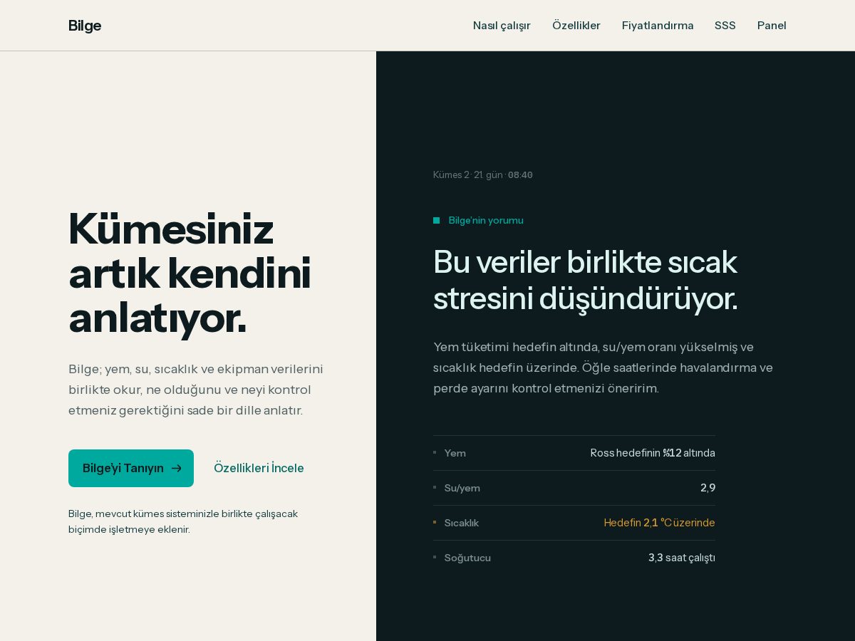 Landing-page snapshot of bilgeapp.com