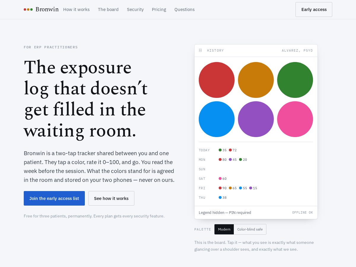 Landing-page snapshot of bronwin.xyz