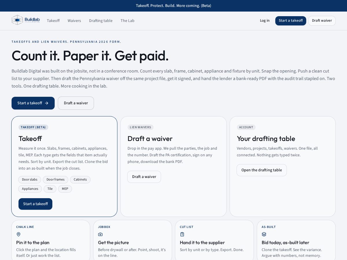 Landing-page snapshot of buildlab.tools