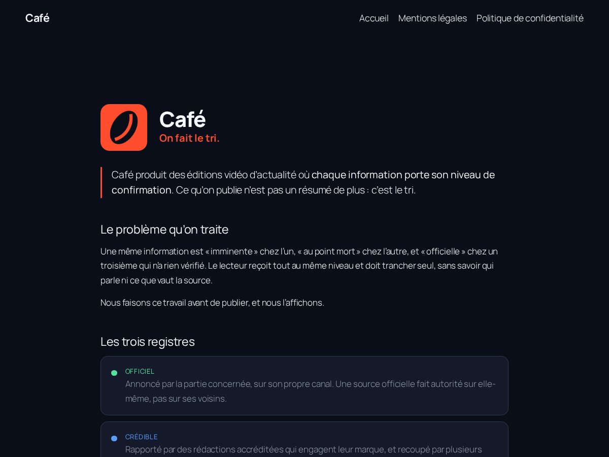 Landing-page snapshot of cafeactus.com