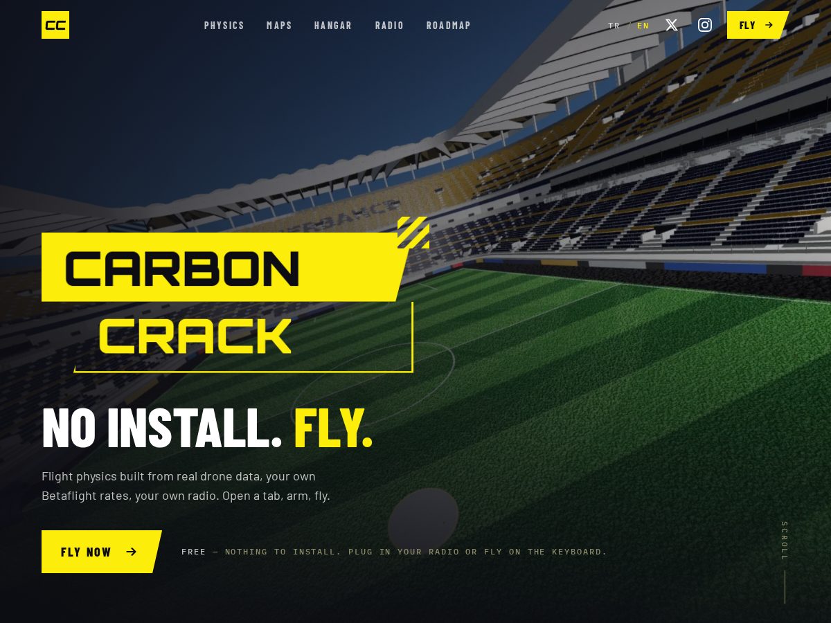 Landing-page snapshot of carboncrack.com