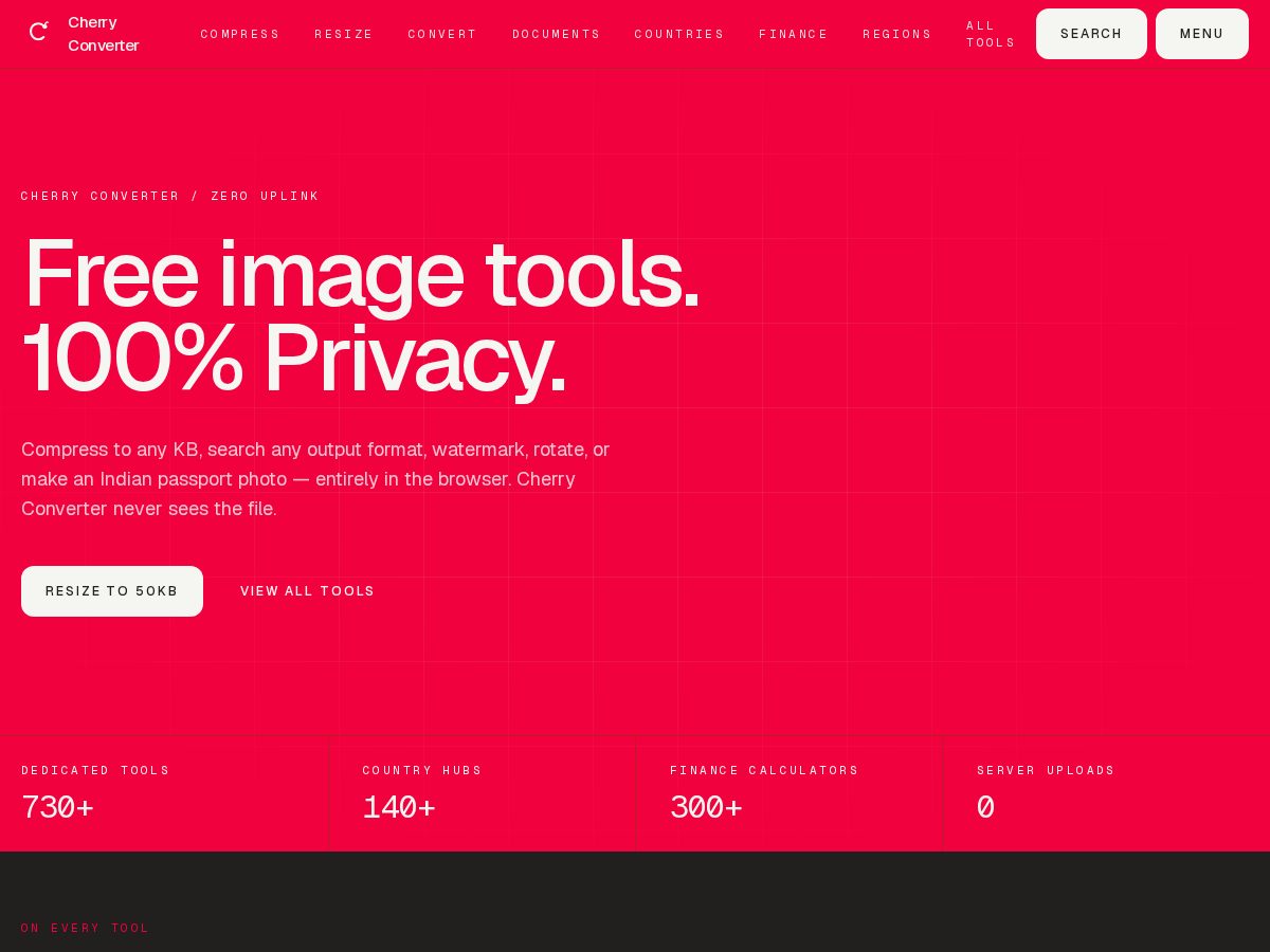 Landing-page snapshot of cherryconverter.com