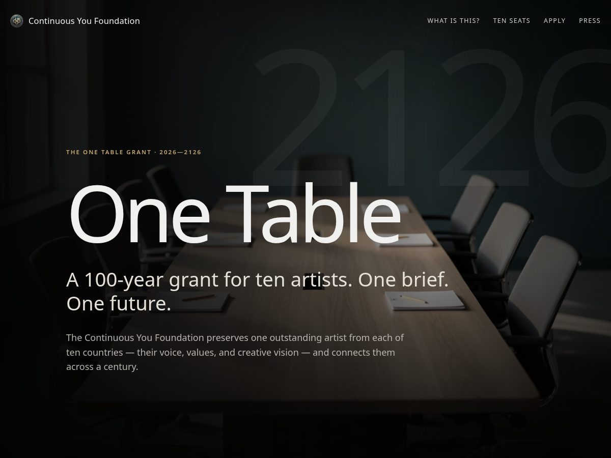 Landing-page snapshot of continuousyou.foundation