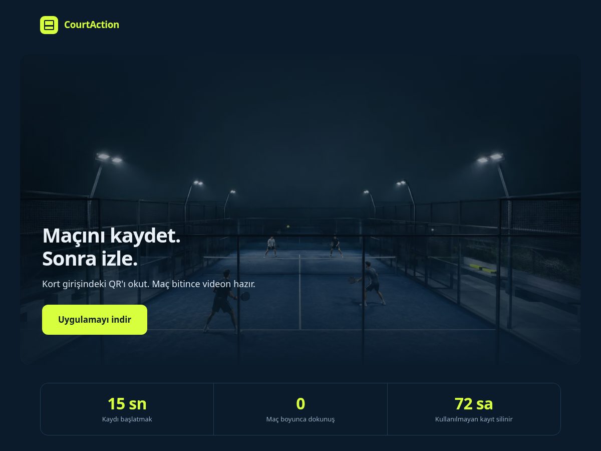 Landing-page snapshot of courtaction.app