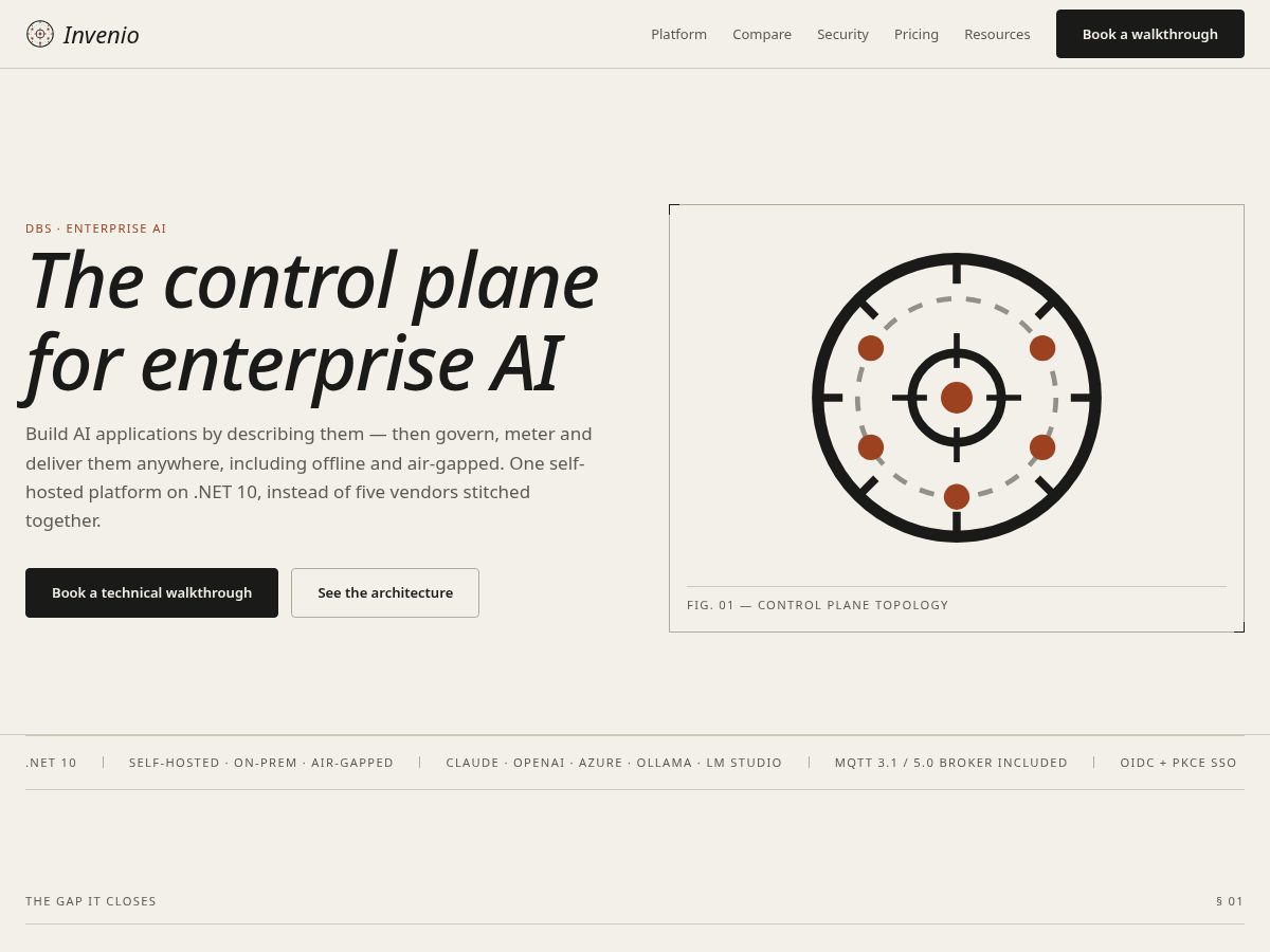 Landing-page snapshot of dbsinvenio.com