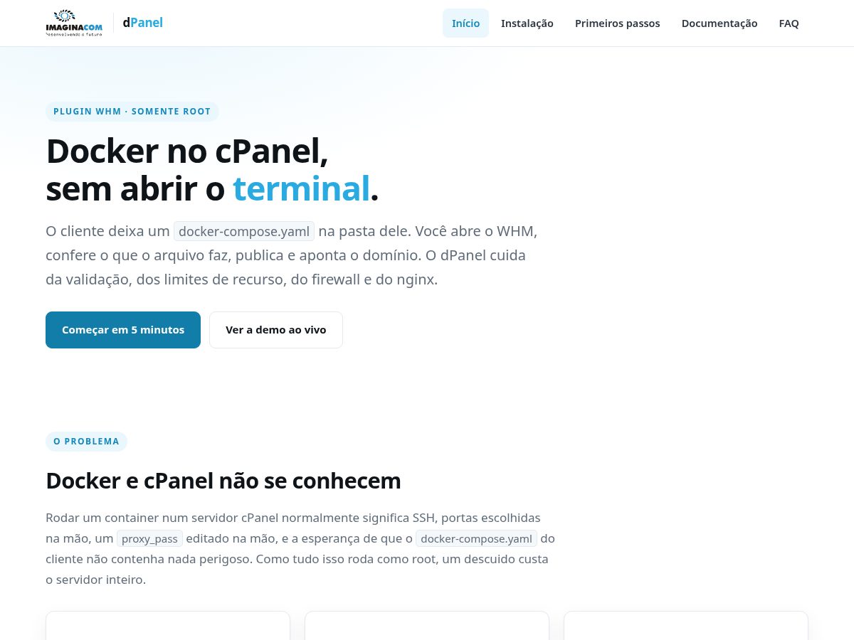 Landing-page snapshot of dpanel.pro