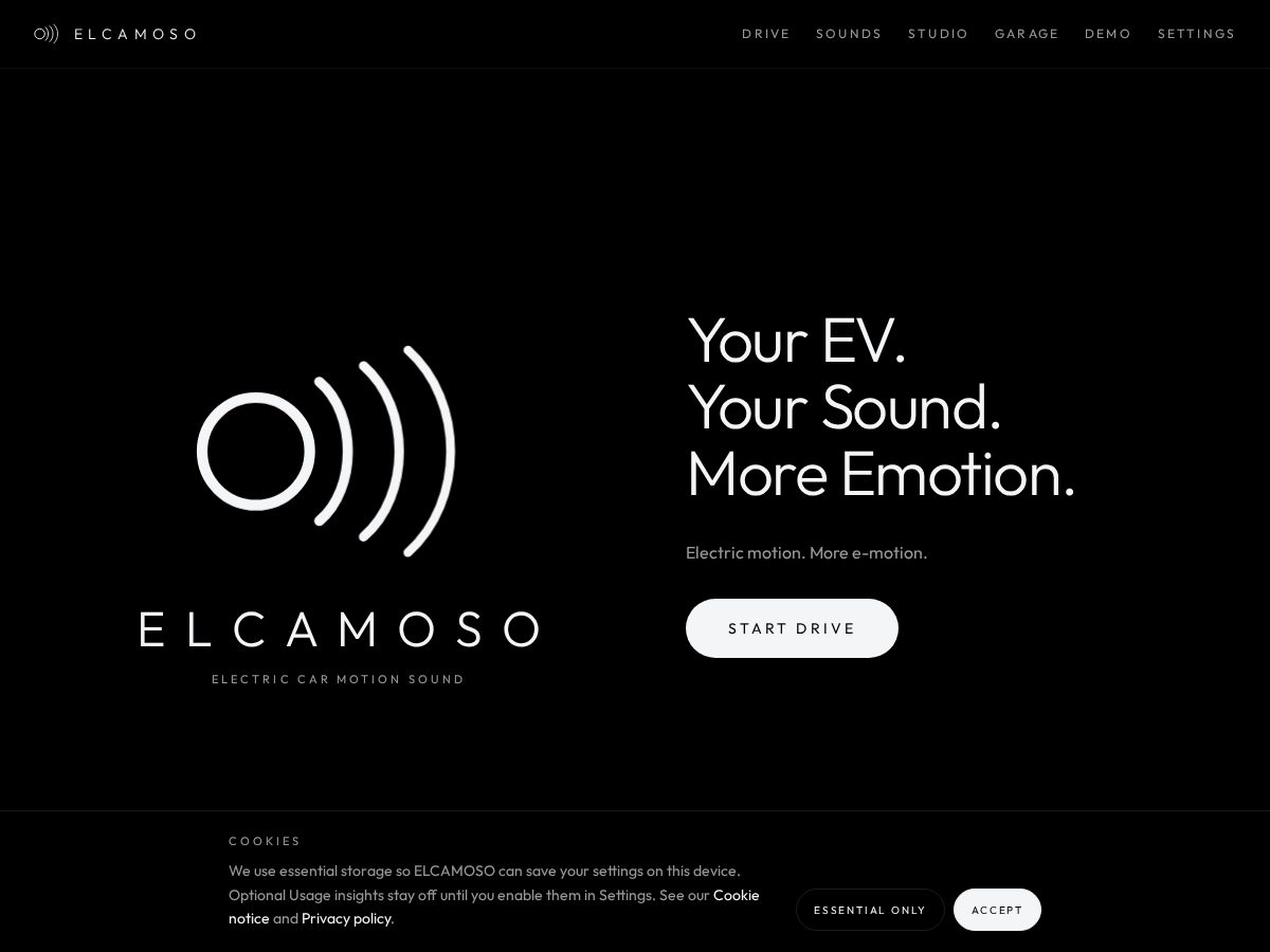 Landing-page snapshot of elcamoso.com