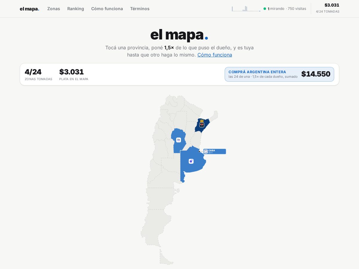Landing-page snapshot of elmapa.lol