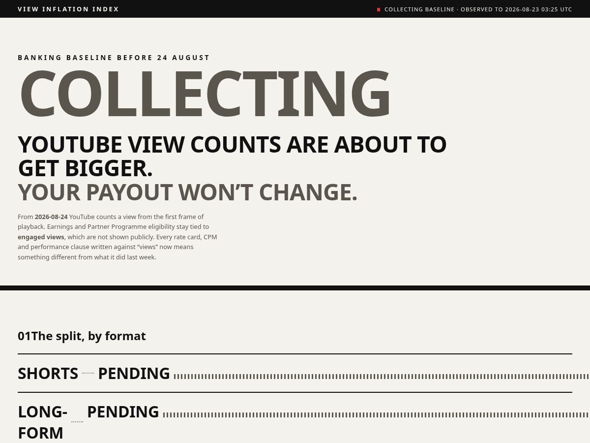 Landing-page snapshot of engagedviews.com