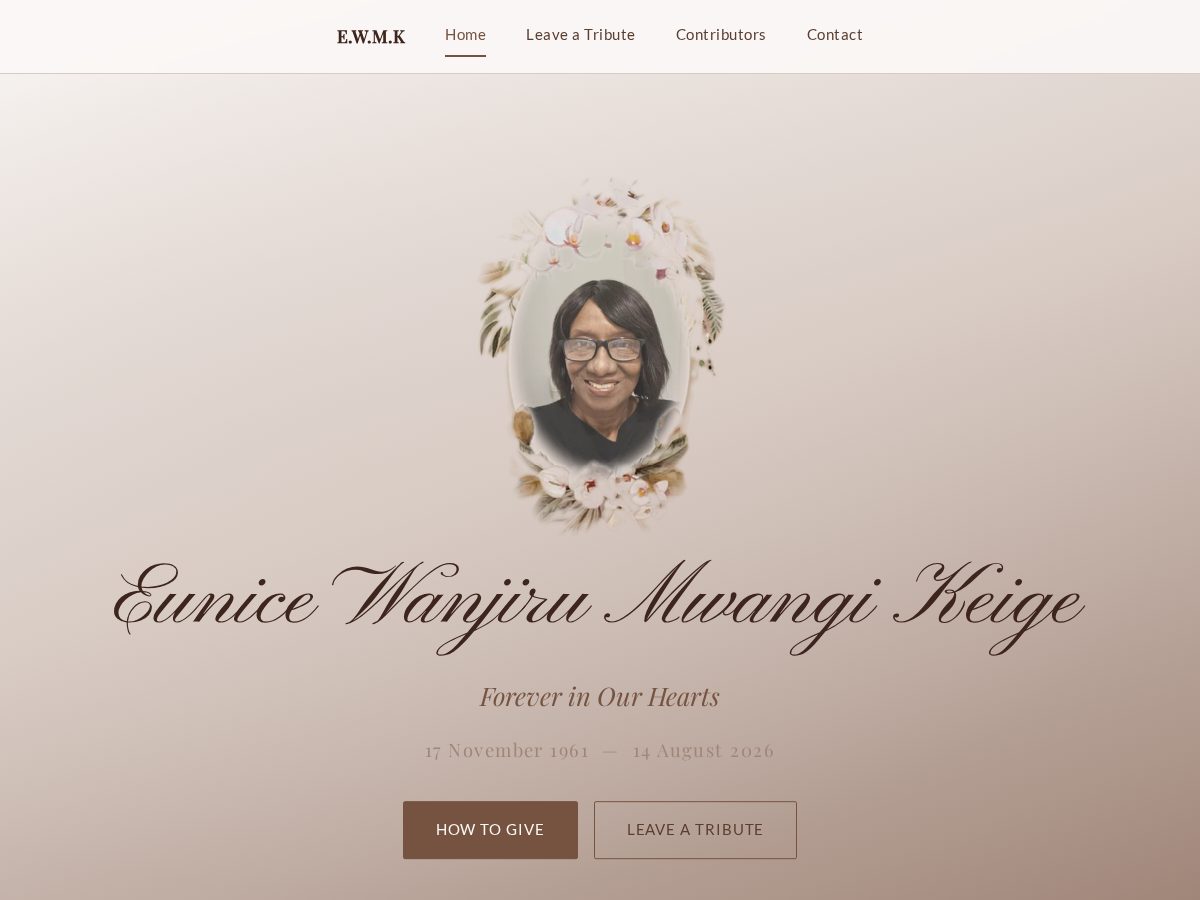 Landing-page snapshot of ewmkeige.com