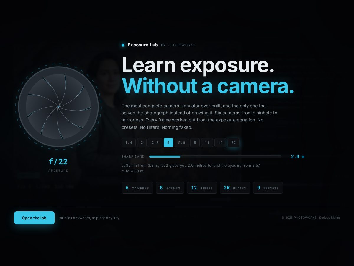 Landing-page snapshot of exposurelab.app
