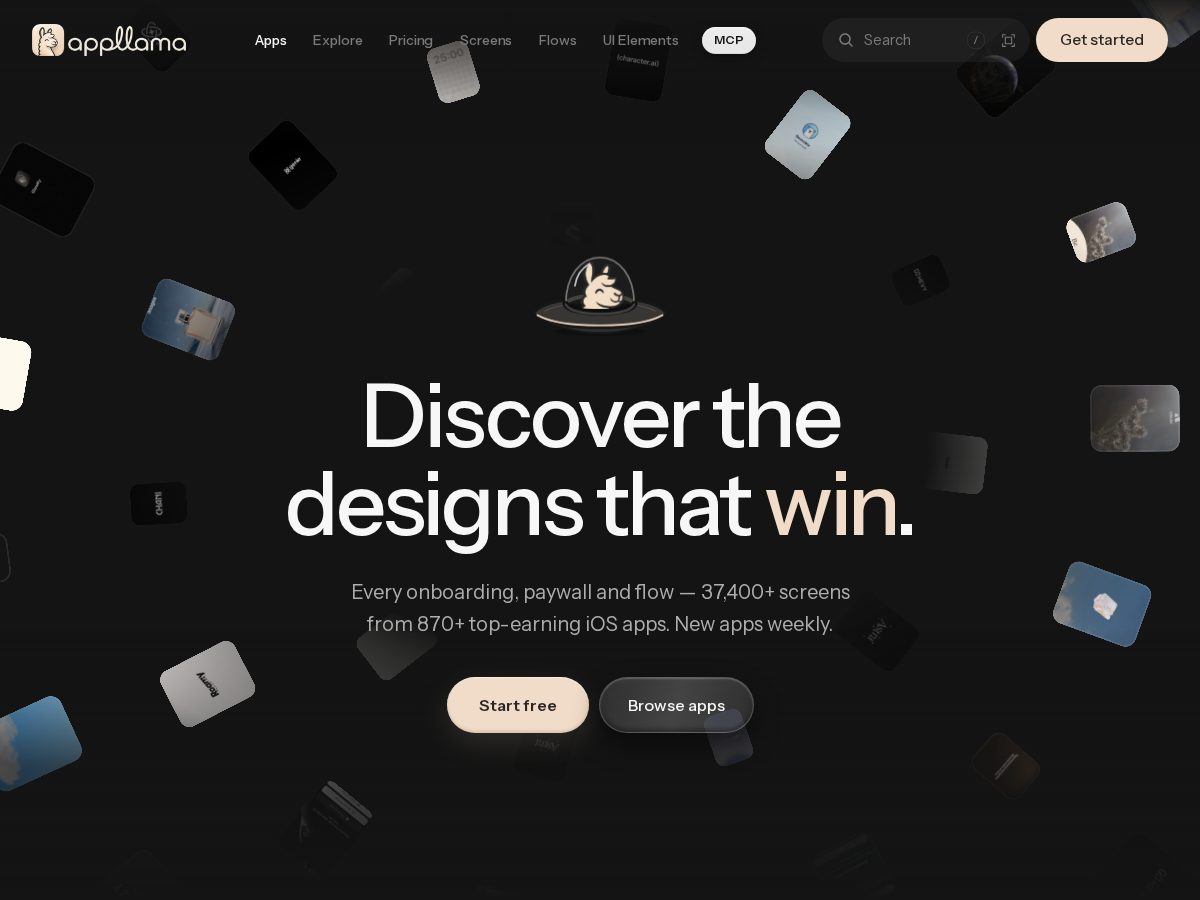 Landing-page snapshot of getappllama.com