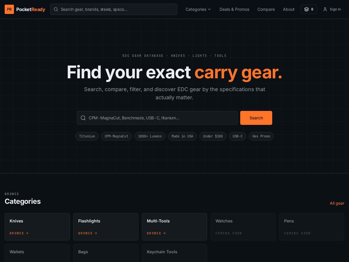 Landing-page snapshot of getpocketready.com