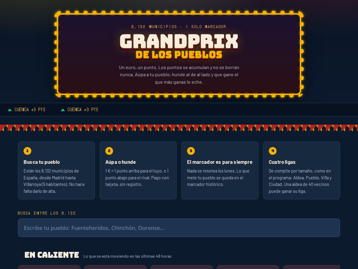 Landing-page snapshot of grandprix.lol