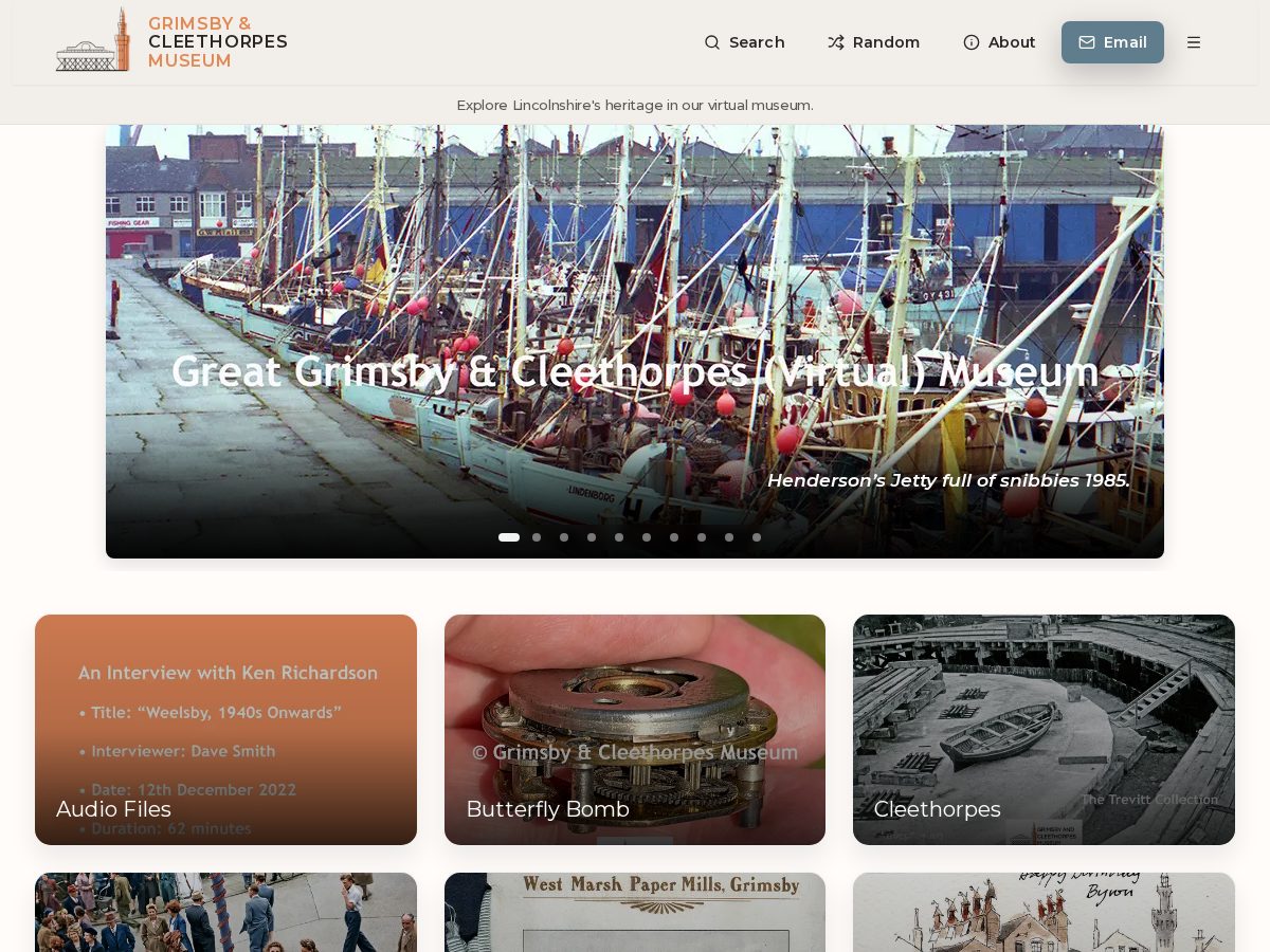 Landing-page snapshot of grimsbyheritage.com
