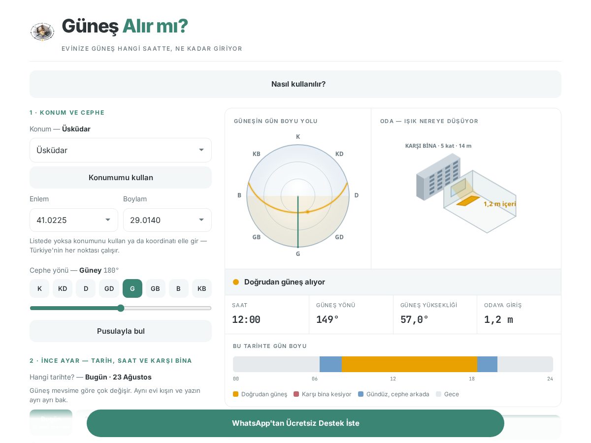 Landing-page snapshot of gunesalirmi.com