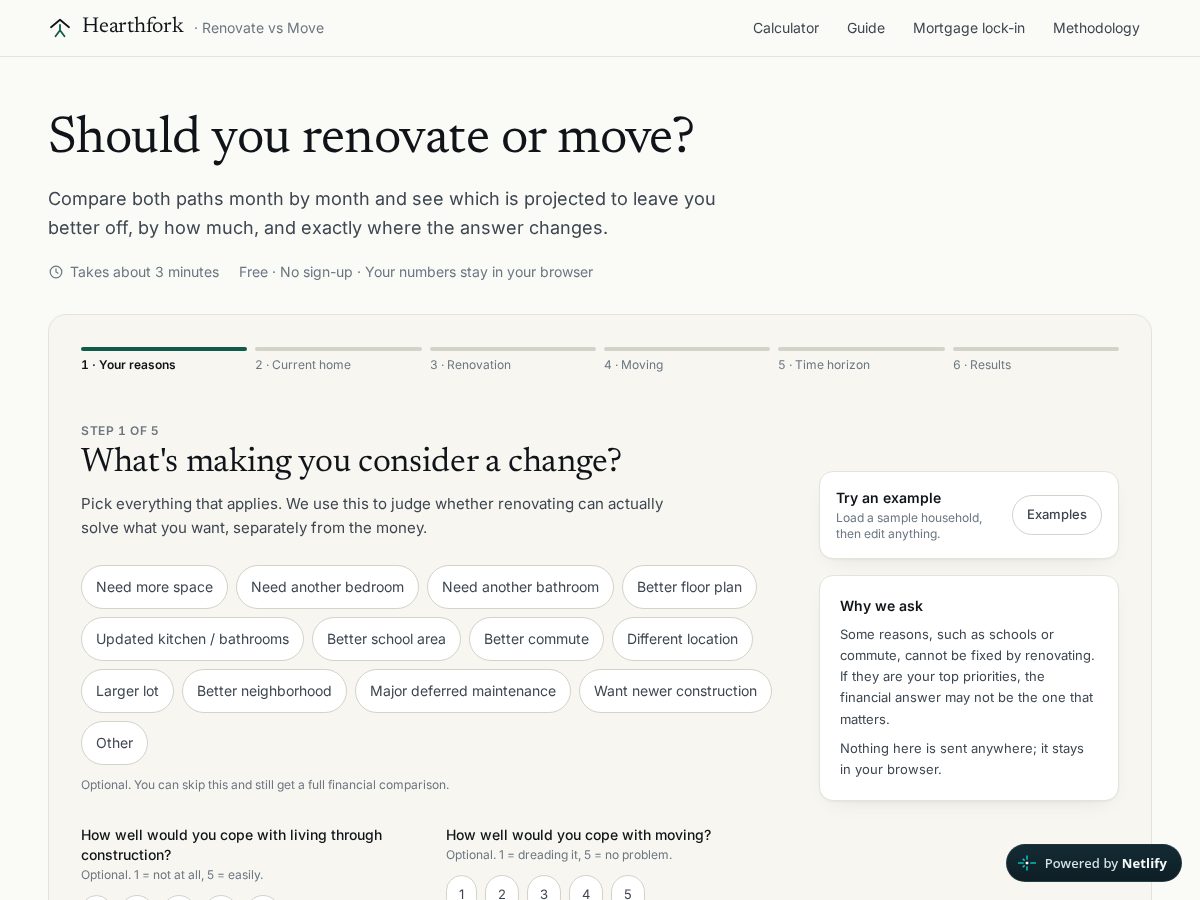 Landing-page snapshot of hearthfork.com