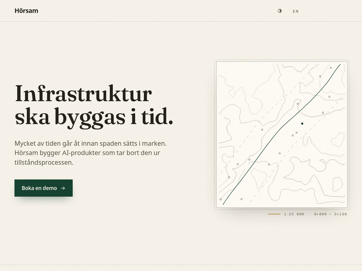 Landing-page snapshot of horsam.com