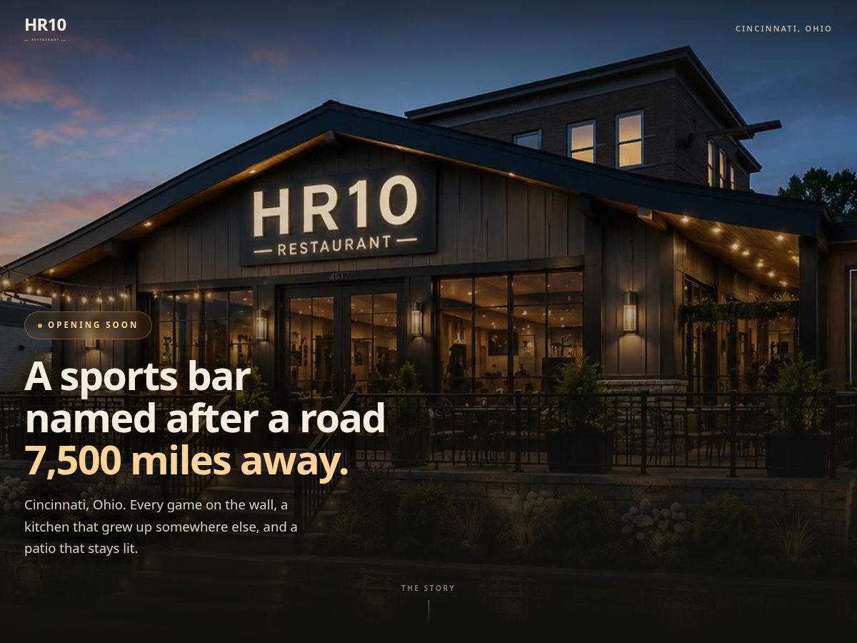 Landing-page snapshot of hr10cincy.com