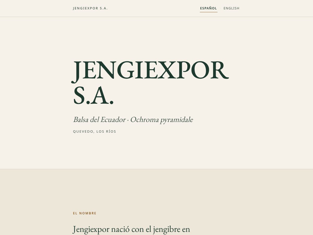 Landing-page snapshot of jengiexpor.com