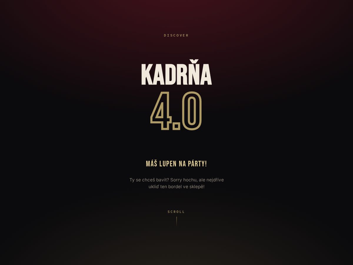 Landing-page snapshot of kadrna40.fun
