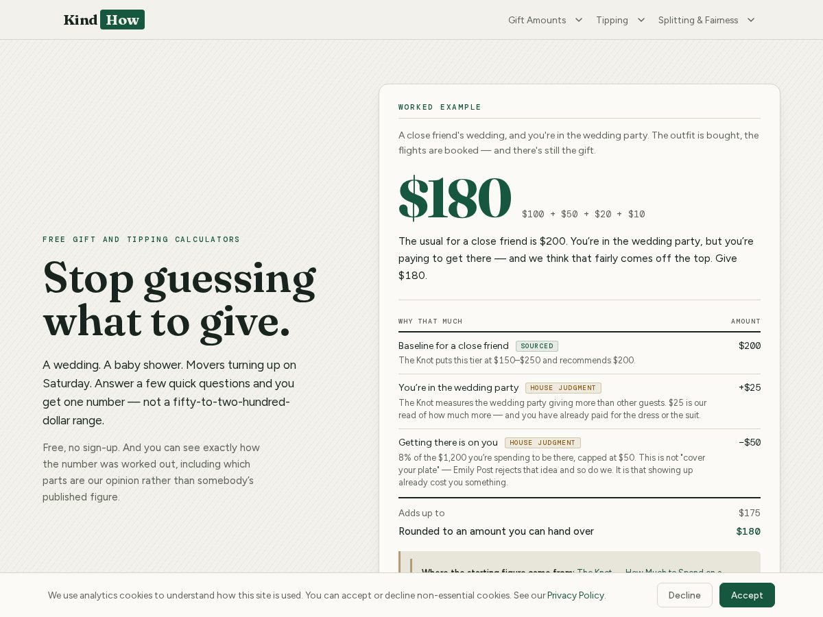 Landing-page snapshot of kindhow.com