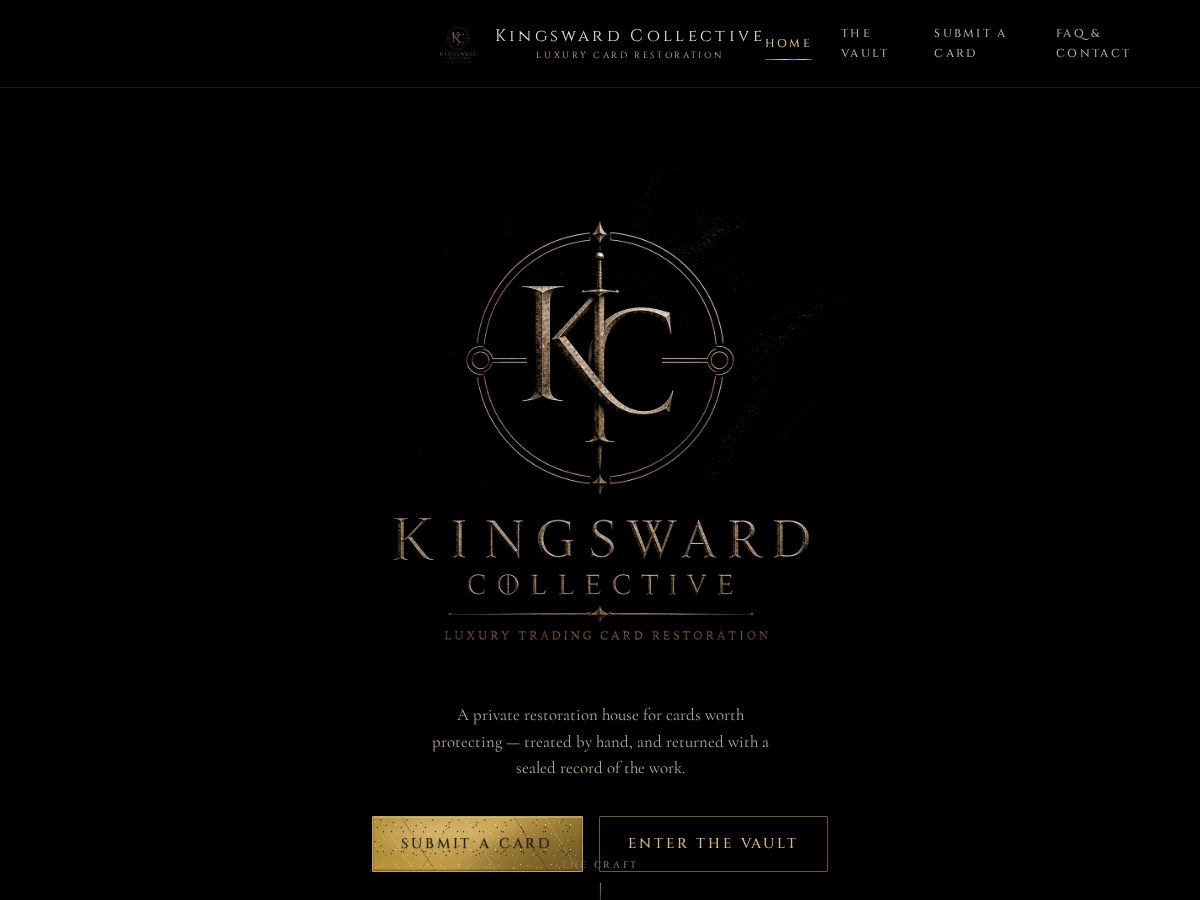 Landing-page snapshot of kingswardcollective.com