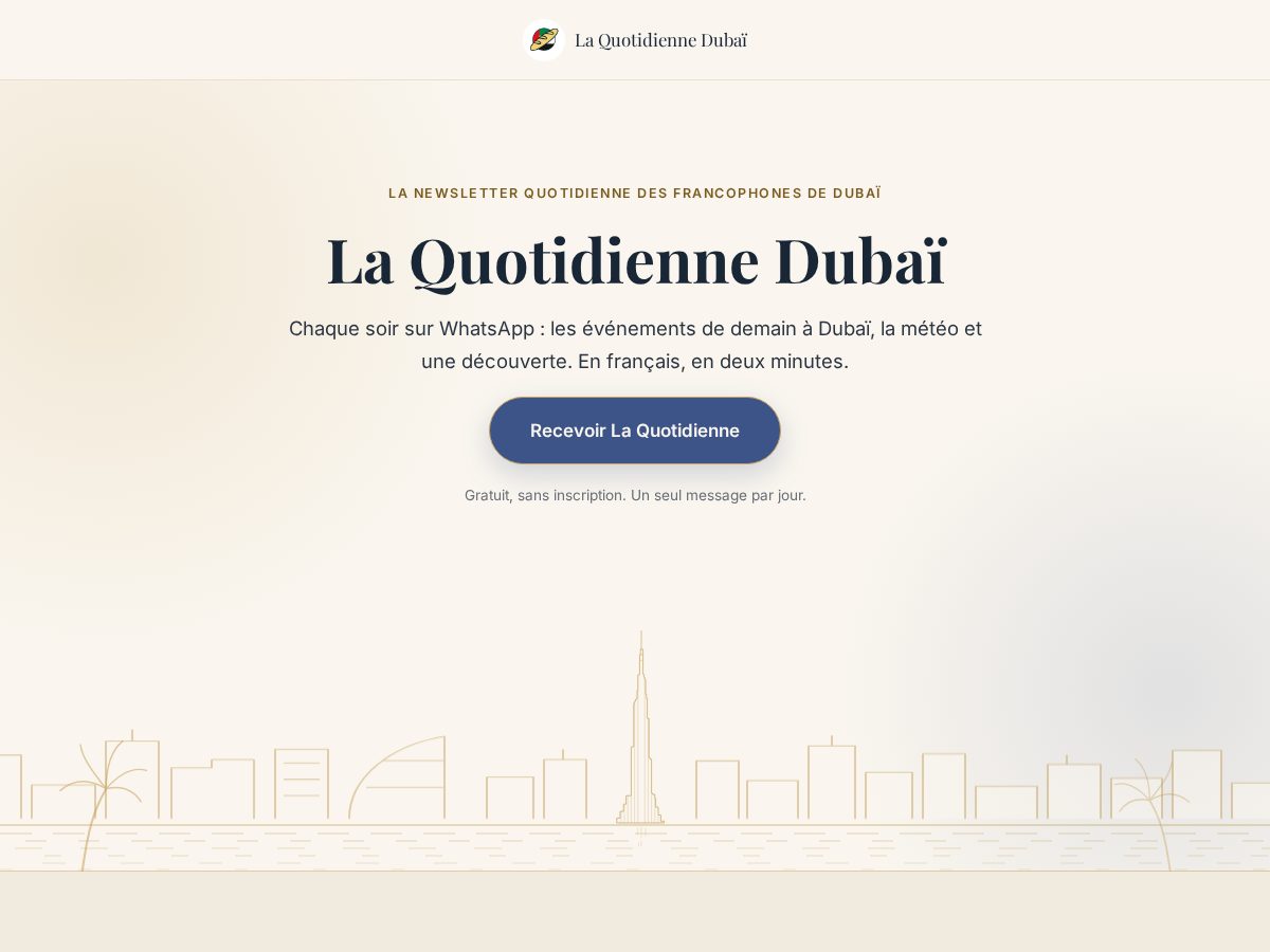 Landing-page snapshot of laquotidiennedubai.com