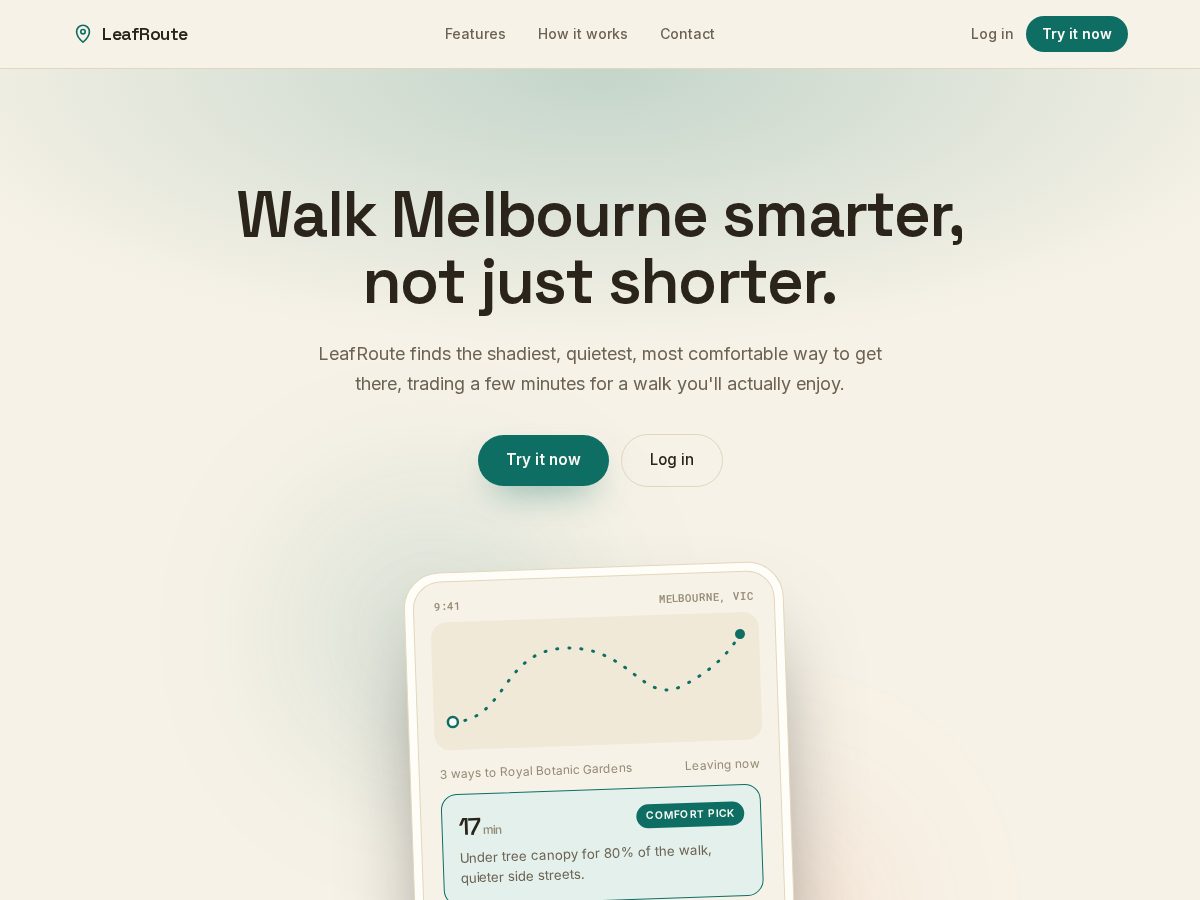 Landing-page snapshot of leafroute.org