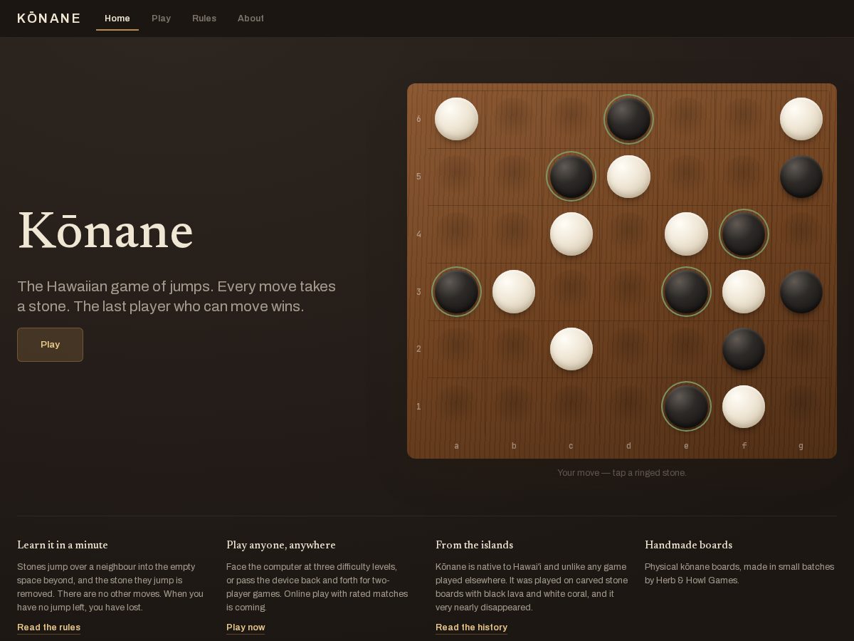 Landing-page snapshot of letskonane.com