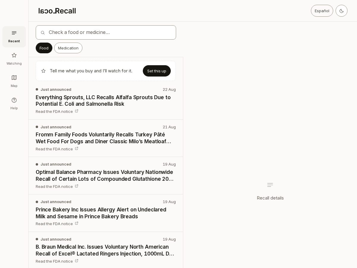 Landing-page snapshot of localrecall.org
