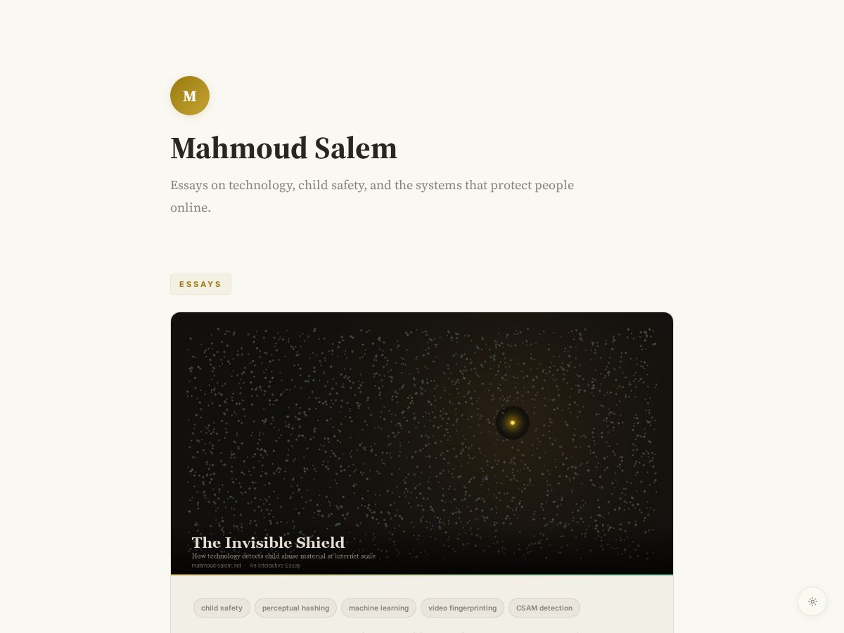 Landing-page snapshot of mahsayedsalem.com