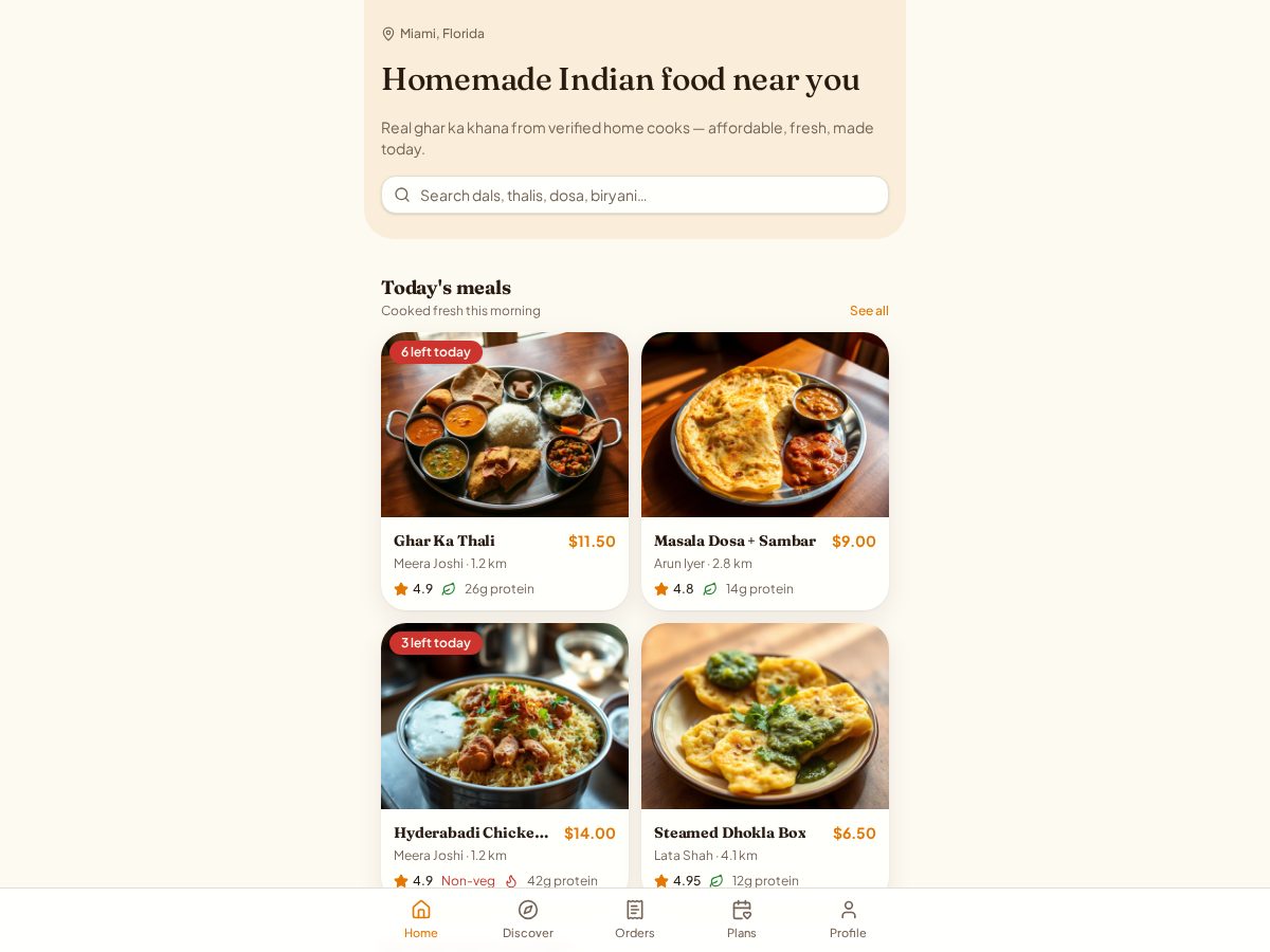 Landing-page snapshot of mamajimeals.app