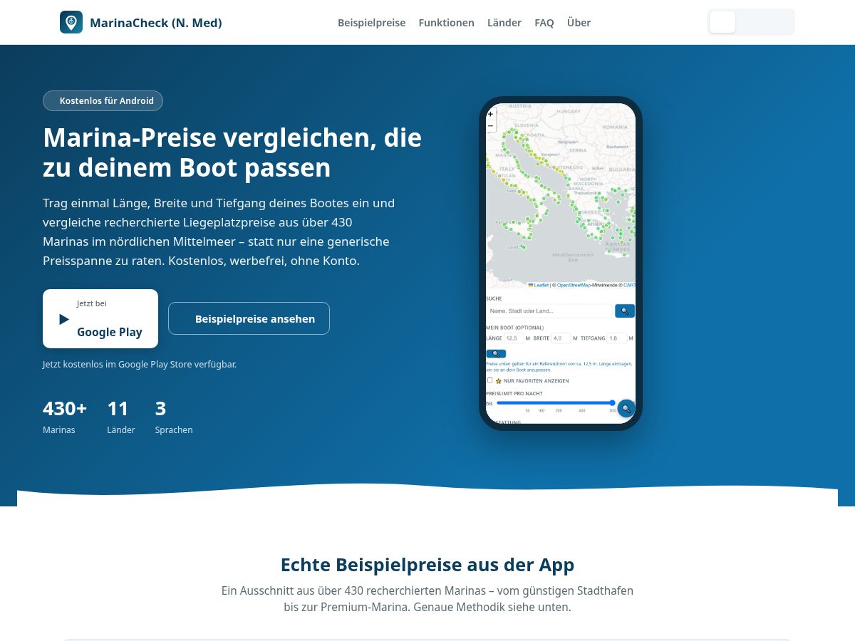 Landing-page snapshot of marinacheck.app