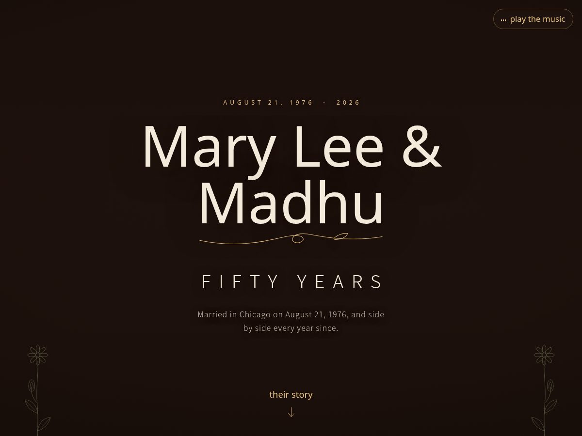 Landing-page snapshot of marymadhu.com